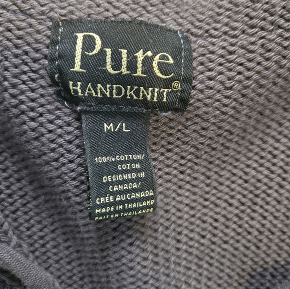 Pur Handknit Textured Vintage Inspired Cozy Fall Cardigan Size M Feminine - Picture 7 of 8